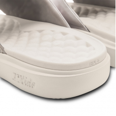 Unisex Calgary Flames ISlide Cream Primary Motive Slide Sandals