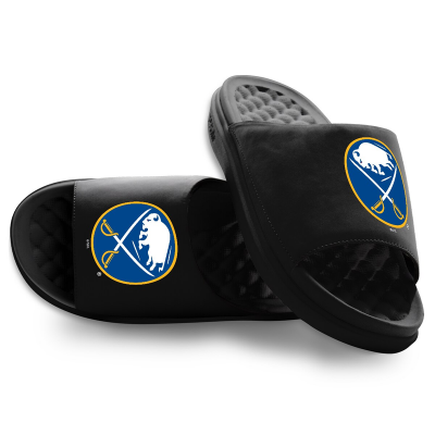 Unisex Buffalo Sabres ISlide Black Primary Motive Slide Sandals