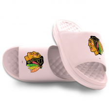 Unisex Chicago Blackhawks ISlide Pink Primary Motive Slide Sandals