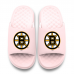 Unisex Boston Bruins ISlide Pink Primary Motive Slide Sandals