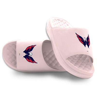 Unisex Washington Capitals ISlide Pink Primary Motive Slide Sandals