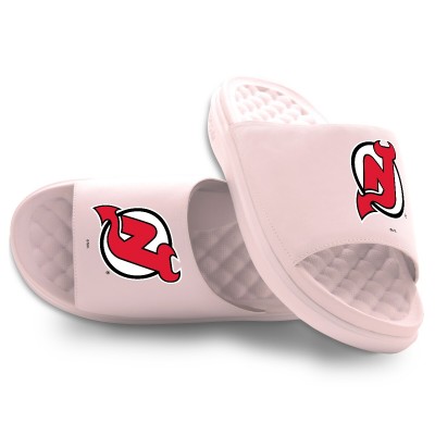 Unisex New Jersey Devils ISlide Pink Primary Motive Slide Sandals
