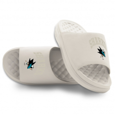 Unisex San Jose Sharks ISlide Cream Tonal Pop Motive Slide Sandals