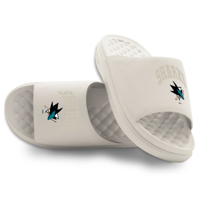 Unisex San Jose Sharks ISlide Cream Tonal Pop Motive Slide Sandals