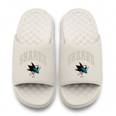 Unisex San Jose Sharks ISlide Cream Tonal Pop Motive Slide Sandals