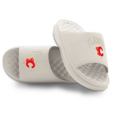 Unisex Calgary Flames ISlide Cream Tonal Pop Motive Slide Sandals