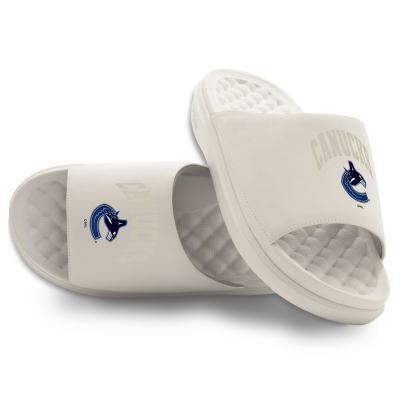 Unisex Vancouver Canucks ISlide Cream Tonal Pop Motive Slide Sandals