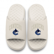 Unisex Vancouver Canucks ISlide Cream Tonal Pop Motive Slide Sandals