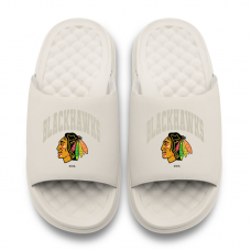 Unisex Chicago Blackhawks ISlide Cream Tonal Pop Motive Slide Sandals