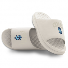 Unisex Seattle Kraken ISlide Cream Tonal Pop Motive Slide Sandals