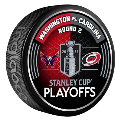 Шайба Washington Capitals vs. Carolina Hurricanes Inglasco 2025 Stanley Cup Playoffs Second Round Dueling Match-Up