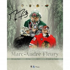 Marc-Andre Fleury Minnesota Wild Autographed Fanatics Authentic 16 x 20 NHL Retirement Stylized Photograph