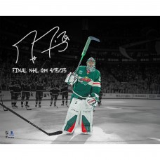 Marc-Andre Fleury Minnesota Wild Autographed Fanatics Authentic 16 x 20 Final NHL Regular Season Game Spotlight Photograph with Final NHL GM 4/15/25 Inscription