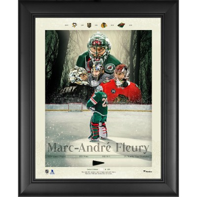 Marc-Andre Fleury Minnesota Wild Fanatics Authentic Framed 13 x 16 NHL Retirement Collage with a Piece of Game-Used Puck from the 2024-25 Season - Limited Edition of 229