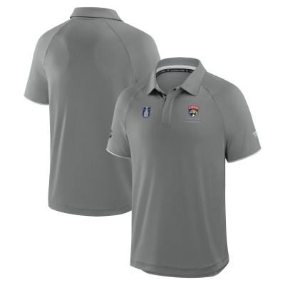 Поло Florida Panthers Fanatics Gray 2025 Stanley Cup Champions Authentic Pro