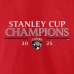 Футболка Florida Panthers Fanatics Red 2025 Stanley Cup Champions Signature Roster