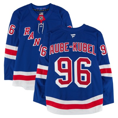 Nicolas Aube-Kubel New York Rangers Fanatics Authentic Game-Used #96 Blue Set 3 Jersey from the 2024-25 NHL Season