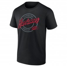 Carolina Hurricanes Black Colorblock Puck T-Shirt Carolina Hurricanes Black Colorblock Puck T-Shirt