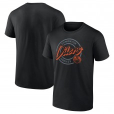 Футболка Edmonton Oilers Black Colorblock Puck
