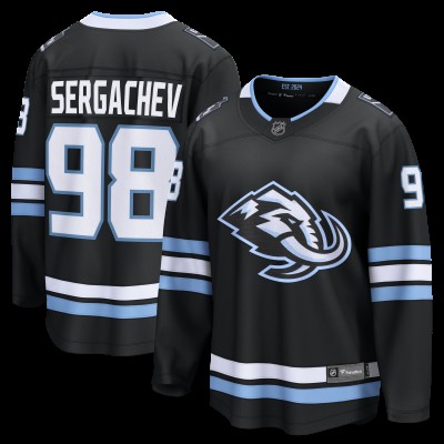 Джерси Utah Mammoth Mikhail Sergachev Fanatics Black Home Breakaway