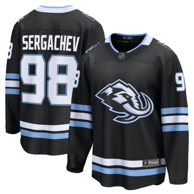 Джерси Utah Mammoth Mikhail Sergachev Fanatics Black Home Breakaway