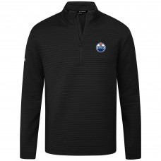 Edmonton Oilers Levelwear Black Tailgate Quarter-Zip Pullover