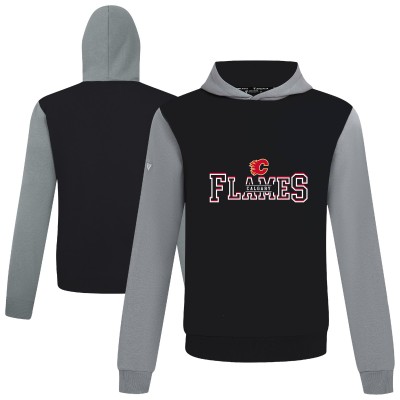 Calgary Flames Levelwear Black/Gray Ultimate Journey Pullover Hoodie