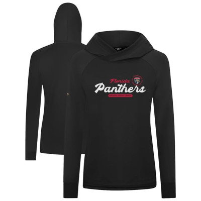 Женская толстовка Florida Panthers Levelwear Black Slender Monument Raglan
