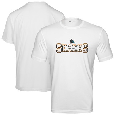San Jose Sharks Levelwear White Anthem Journey Performance T-Shirt