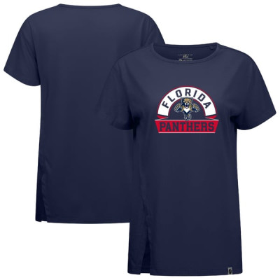 Женская футболка Florida Panthers Levelwear Navy Influx Banner Arch