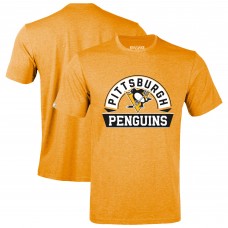 Pittsburgh Penguins Levelwear Gold Richmond Banner Arch T-Shirt Pittsburgh Penguins Levelwear Gold Richmond Banner Arch T-Shirt