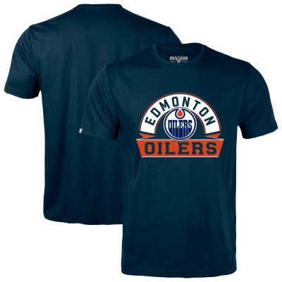 Футболка Edmonton Oilers Levelwear Navy Richmond Banner Arch