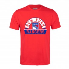 New York Rangers Levelwear Red Richmond Banner Arch T-Shirt New York Rangers Levelwear Red Richmond Banner Arch T-Shirt
