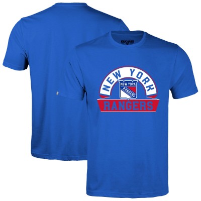 New York Rangers Levelwear Royal Richmond Banner Arch T-Shirt