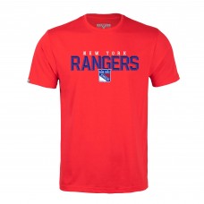 New York Rangers Levelwear Red Richmond Carve T-Shirt New York Rangers Levelwear Red Richmond Carve T-Shirt