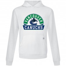 Vancouver Canucks Levelwear White Relay Banner Arch Pullover Hoodie