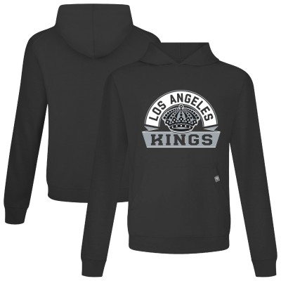 Los Angeles Kings Levelwear Black Relay Banner Arch Pullover Hoodie