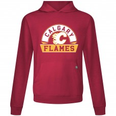 Calgary Flames Levelwear Red Relay Banner Arch Pullover Hoodie