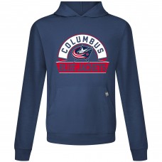 Columbus Blue Jackets Levelwear Navy Relay Banner Arch Pullover Hoodie