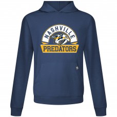 Nashville Predators Levelwear Navy Relay Banner Arch Pullover Hoodie