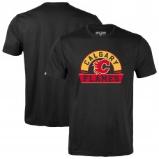 Подростковая Calgary Flames Levelwear Black Little Richmond Banner Arch T-Shirt