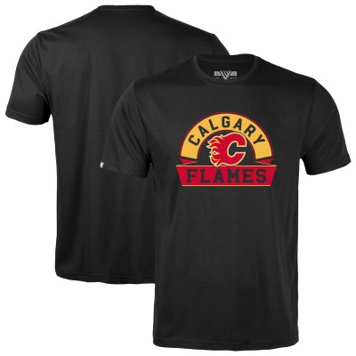 Подростковая Calgary Flames Levelwear Black Little Richmond Banner Arch T-Shirt