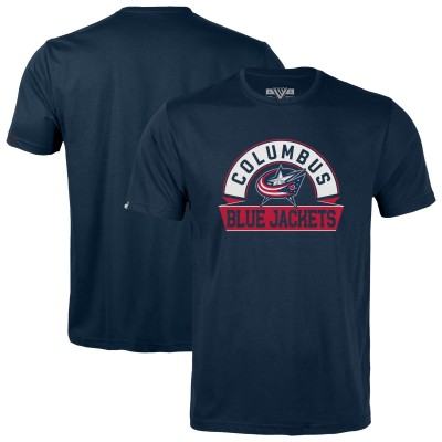 Подростковая Columbus Blue Jackets Levelwear Navy Little Richmond Banner Arch T-Shirt