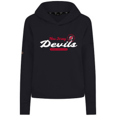 Женская толстовка New Jersey Devils Levelwear Black Sweet Monument Tri-Blend Cropped