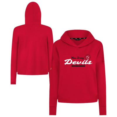 Женская толстовка New Jersey Devils Levelwear Red Sweet Monument Tri-Blend Cropped