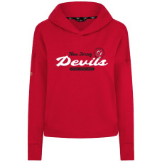 Женская толстовка New Jersey Devils Levelwear Red Sweet Monument Tri-Blend Cropped