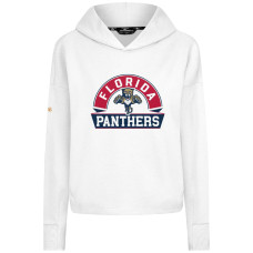 Женская толстовка Florida Panthers Levelwear White Sweet Banner Arch Tri-Blend Cropped