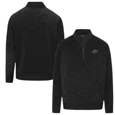 Minnesota Wild Levelwear Black Camden Quarter-Zip Pullover
