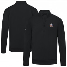 New York Islanders Levelwear Black Upright Tri-Blend Quarter-Zip Pullover