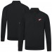 Detroit Red Wings Levelwear Black Upright Tri-Blend Quarter-Zip Pullover